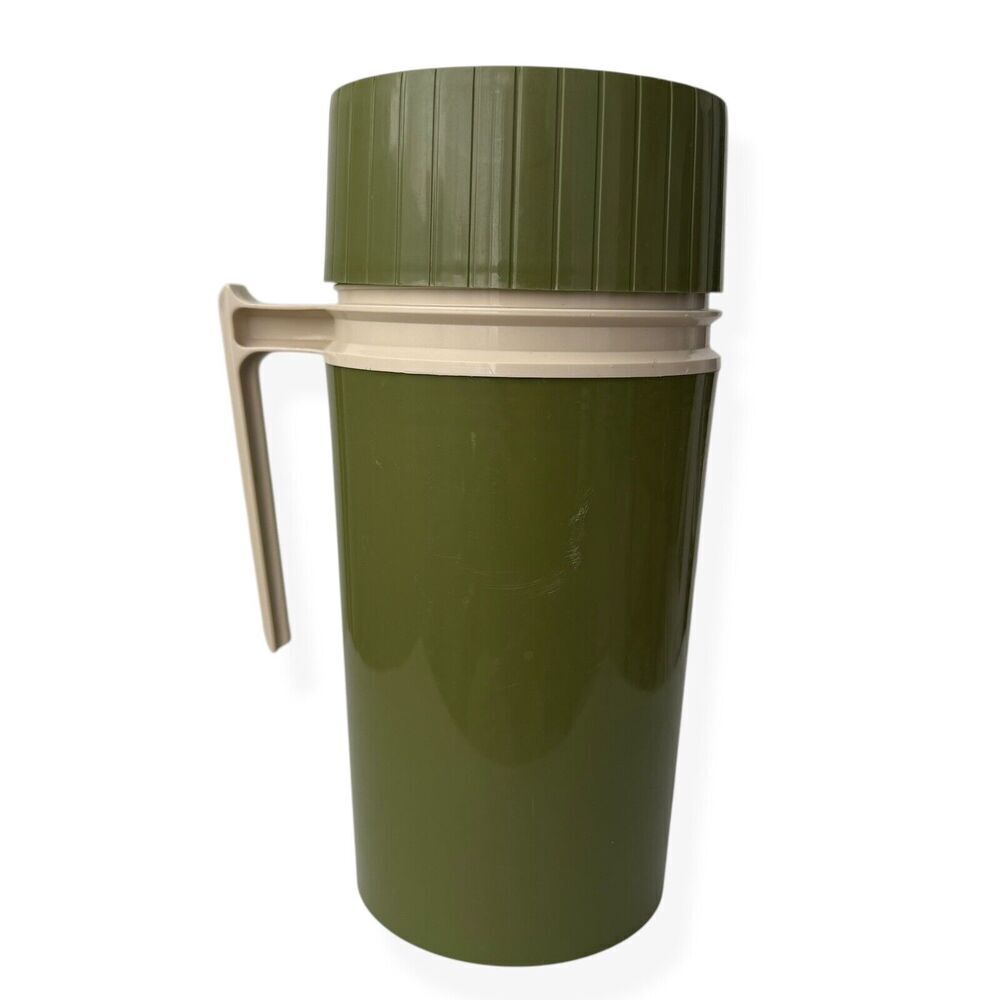 Vintage Thermos Pint Model 7202 Green Insulated Travel Thermos King Seeley Gorp